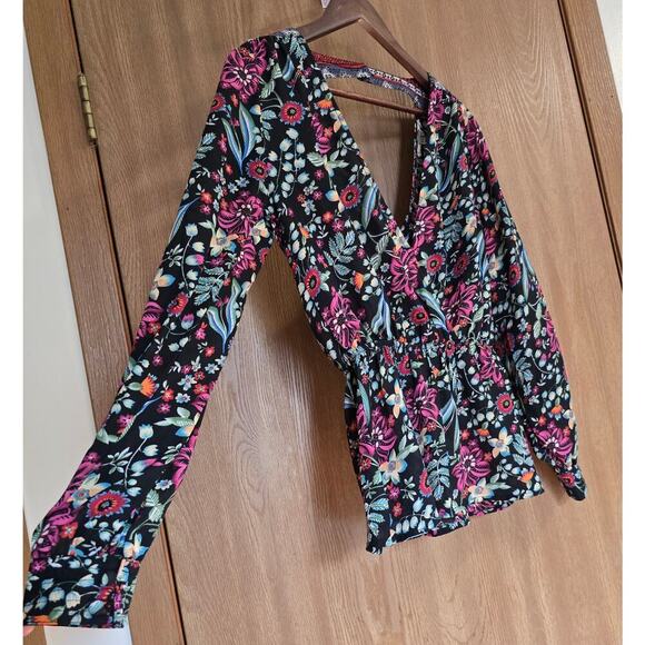 Gimmicks Floral Chiffon Peplum Top Blouse - Picture 3 of 9